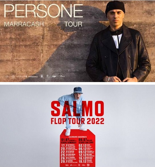 Rinviati all’autunno 2022 i concerti di Marracash e Salmo